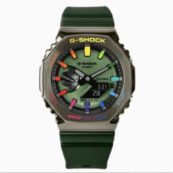 Untitled design "Casio G-Shock GM-2100 Oak Green Rainbow Edition"