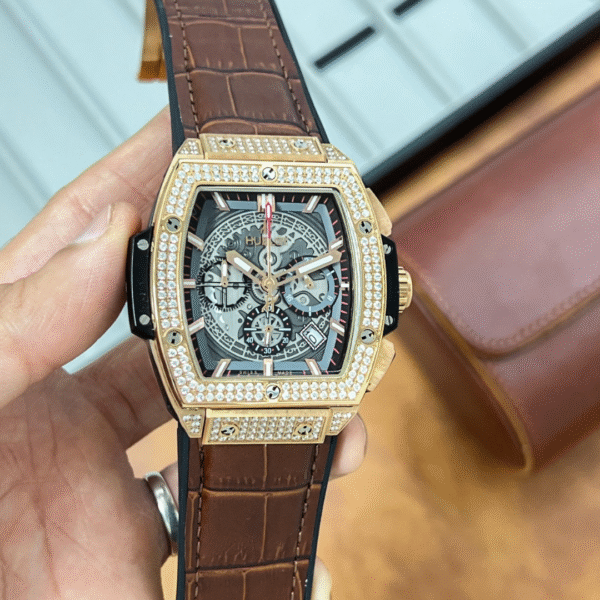 Untitled design Hublot Spirit of Big Bang Rose Gold Leather Strap