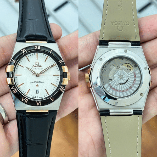 Untitled design Omega Constellation 41 Textured Dial Premium Leather Strap