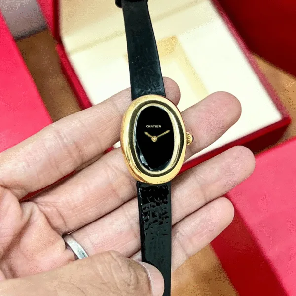 Untitled design Cartier Baignoire Leather Strap Watch
