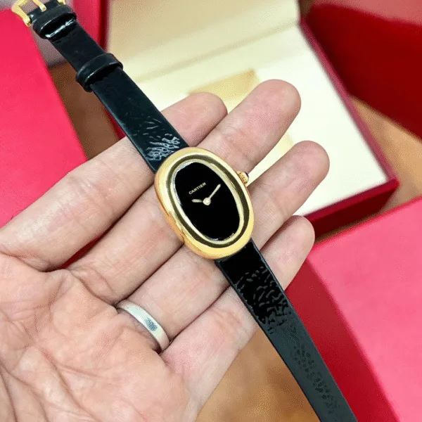 Untitled design Cartier Baignoire Leather Strap Watch